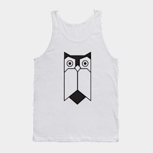 Geometric flat style owl design Tank Top